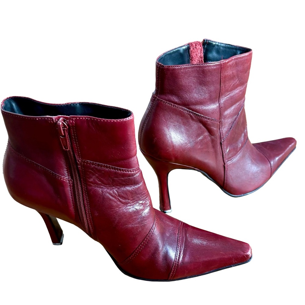 Burgundy Ankle Boots